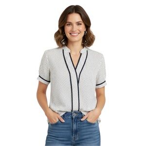 Monteau Los Angeles Size M Polkadot Blouse